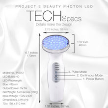 Load image into Gallery viewer, Blue LED+ Acne Light Therapy | 415nm Blue Photon LED Therapy Acne Spot Scars Removal Reduce Inflammation Reduce Inflammation Improving Sensitive Skin Calming Anti Bacteria Treatment Facial Device