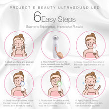 Load image into Gallery viewer, Facial & Eye Photon Ultrasonic Device | 3 Colors LED Red Blue Green Ultrasound Micro Vibration Facial Rejuvenation Skin Tightening Wrinkle Acne Spot Freckles Removal Toning Skin Care Beauty Home Use