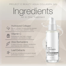 Load image into Gallery viewer, Project E Beauty Aqua Collagen Gel | Natural Organic Skin Care Vitamin C Facial Eye Anti Aging Fine Lines Wrinkles Lifting Tightening Plumping Firming Serum Lotion Ion Gel Treatment 50ml 1.7oz