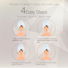 Load image into Gallery viewer, Project E Beauty Aqua Collagen Gel | Natural Organic Skin Care Vitamin C Facial Eye Anti Aging Fine Lines Wrinkles Lifting Tightening Plumping Firming Serum Lotion Ion Gel Treatment 50ml 1.7oz
