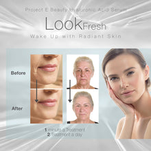 Load image into Gallery viewer, Project E Beauty Hyaluronic Acid Serum | Vitamin C & Vitamin E Plumping Oil-Free Glowing Complexion Anti-Aging Lifting Wrinkles Finelines Hydrating Moisturizing for Skin Care Facial & Eyes 30ml 1oz