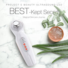 Load image into Gallery viewer, Facial &amp; Eye Photon Ultrasonic Device | 3 Colors LED Red Blue Green Ultrasound Micro Vibration Facial Rejuvenation Skin Tightening Wrinkle Acne Spot Freckles Removal Toning Skin Care Beauty Home Use
