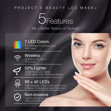 Load image into Gallery viewer, Photon Skin Rejuvenation Face &amp; Neck Mask | Wireless LED Photon Red Blue Green Therapy 7 Color Light Treatment Anti Aging Acne Spot Removal Wrinkles Whitening Facial Beauty Daily Spa Skin Care Mask
