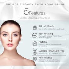 Load image into Gallery viewer, Electric Facial Cleanser Set | 360° Rotating Deep Cleansing Brush Battery Powered Portable Face Cleanser Travel Cleansing Brush Set with 3 Peeling Exfoliating Brush Heads For Men &amp; Women Use
