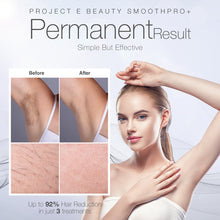 Load image into Gallery viewer, Project E Beauty SmoothPro+ IPL Hair Removal Device | FDA Cleared Laser Hair Removal for Women and Men 300,000 Flashes Permanent Painless Facial &amp; Body Professional Hair Removal Treatment Home Use
