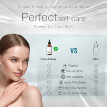 Load image into Gallery viewer, Project E Beauty Hyaluronic Acid Serum | Vitamin C &amp; Vitamin E Plumping Oil-Free Glowing Complexion Anti-Aging Lifting Wrinkles Finelines Hydrating Moisturizing for Skin Care Facial &amp; Eyes 30ml 1oz
