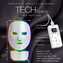 Load image into Gallery viewer, Photon Skin Rejuvenation Face &amp; Neck Mask | Wireless LED Photon Red Blue Green Therapy 7 Color Light Treatment Anti Aging Acne Spot Removal Wrinkles Whitening Facial Beauty Daily Spa Skin Care Mask
